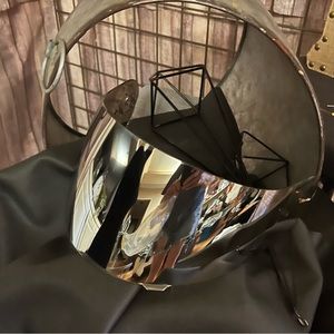 NOS Motorcycle Helmet Face shield. HJC CL14 RST 10-907  Silver.  Open package.